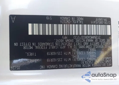 2024 Lexus Rx 350 Premium z USA, uszkodzony, nr VIN 2T2BAMCA0RC071733